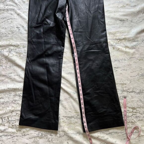 Talbots vintage 100% leather straight leg trouser - Picture 7 of 9